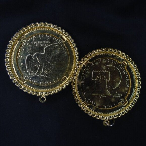 Vintage Eisenhower Dollar Coin Pendant, Friendly Eagle, 1971 - Picture 5 of 11